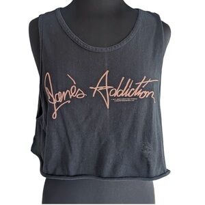 Jane’s Addiction Black and Pink Graphic Crop Top